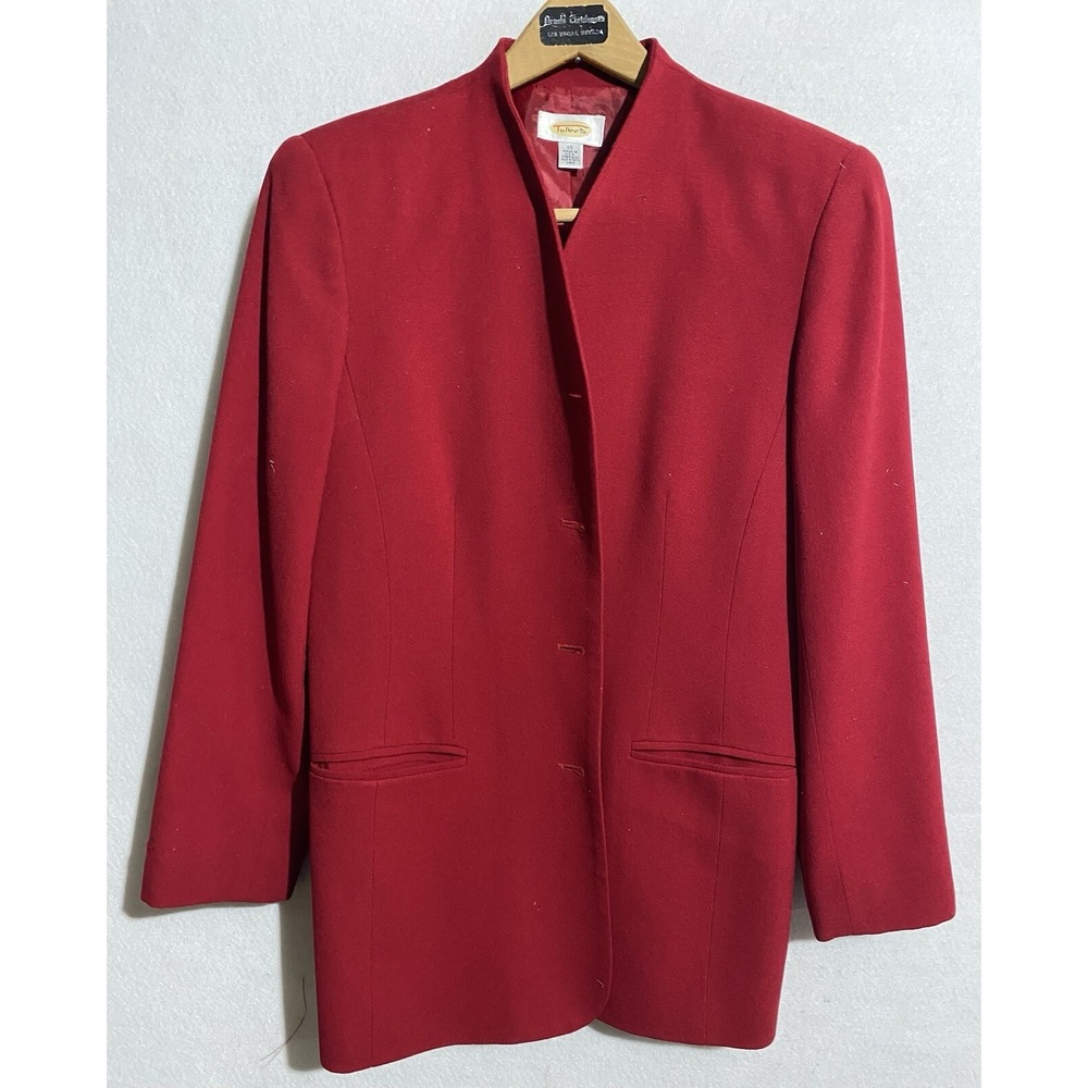 Talbots Red Wool Business Attire Jacket Size 10 Old Money